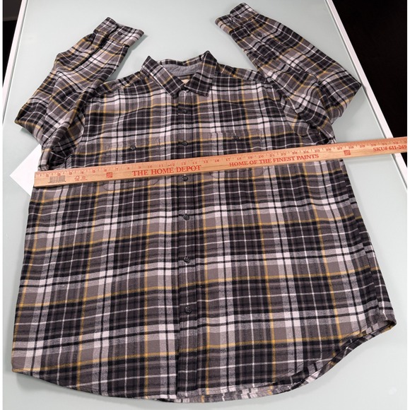 Woolrich Mens XXL Plaid Long Sleeve Button Up Flannel Shirt - Picture 7 of 12